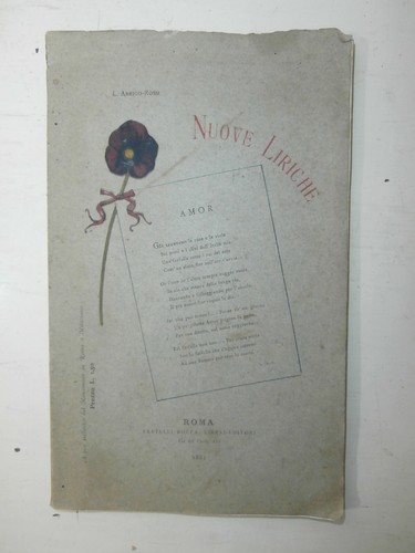 Rarissimo antico libro - , poesia