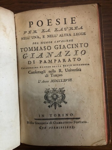 Poesie per laurea - del, sig