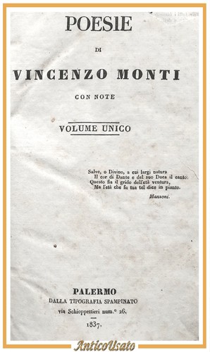 Poesie vincenzo monti con - vincenzo,