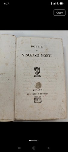Poesie vincenzo monti - monti, 1829