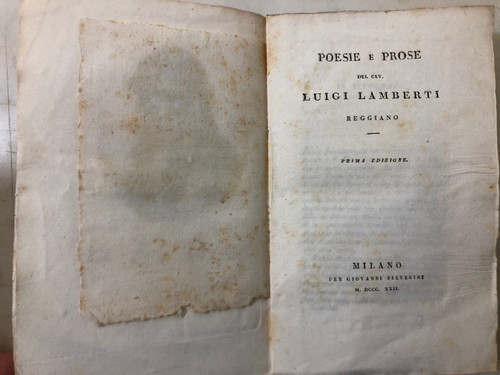 Raro antico libro poesie - raro,
