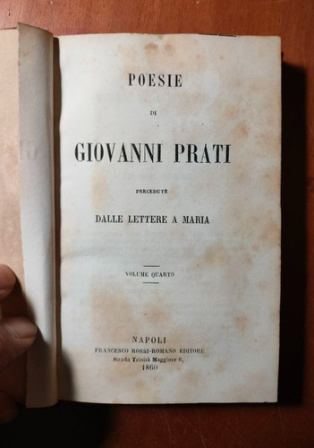 Giovanni prati poesie vol iv - giovanni,
