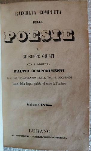 Libro antico 1863 - 1863, poesie